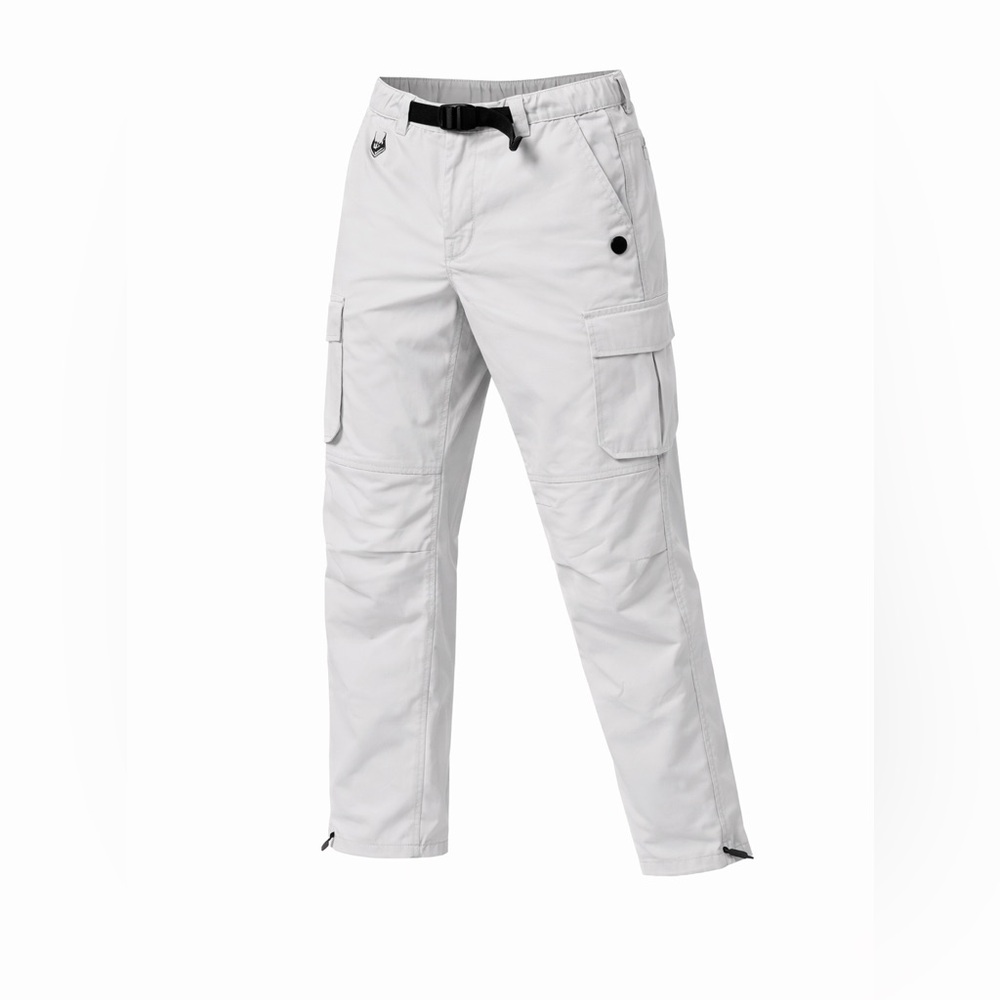 Ninth Hall Trance Men’s Light Grey Cargo Pants Belted Size Large Casual​